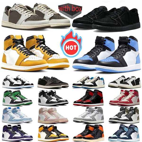 

With box jumpman 1 low Reverse Mocha high Lost Found 1s basketball shoes for mens womens lows OG Black Phantom Reverse Mocha low trainers sneakers 36-47