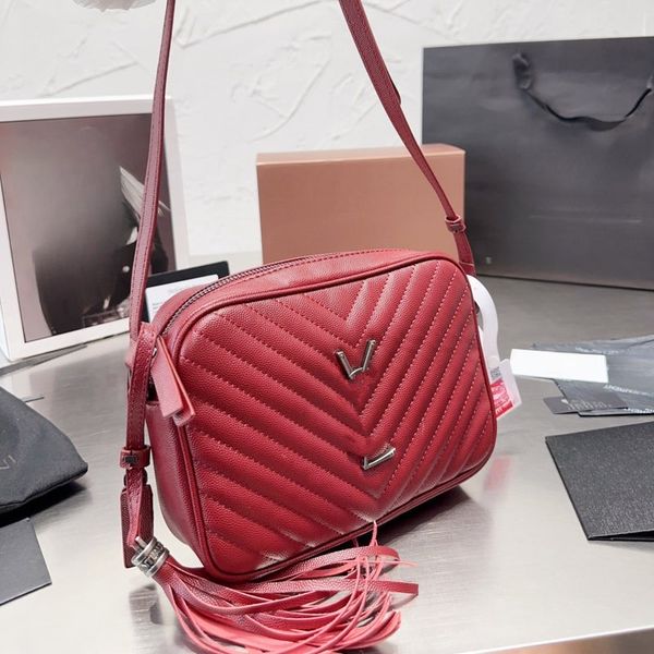 

Designer Camera Bag Popular Luxury LOU Tassel Handbag 5A Women's Genuine Leather Shoulder Bags Lady Zipper Messenger Wallet Fashion Crossbody Bag Totes Purse, Shipping (no send )