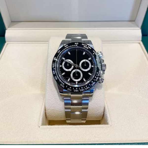 

Mens designer watch 40mm watch with small dial week calendar automatic mechanical movement 904L stainless steel scratch resistant blue crystal 116500, Purple