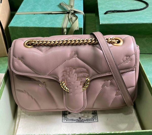 

10A Mirror Quality New Genuine Leather Marmont Designer Bag Crossbody Bags Lady Women Medium 26cm Handbag Shoulder bags Purse With Box