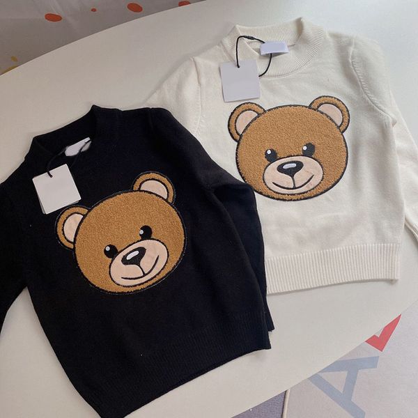 

Kids Designers Sweater Winter Warm Sweaters for Kid Girls Clothes Boys Hoodies Children Luxury Long Sleeve Baby Cartoon Bear Sweatshirts esskids CXD2401125-6, Yellow