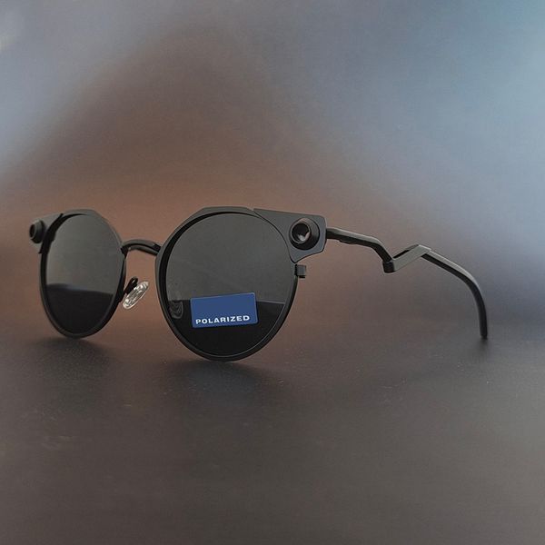 

New Eyewear Fashion polarized sunglasses Men Women Fishing Metal circular Frame Sun glasses 4060 outdoor Sport Diving glasses Retro style design with box 1PA6