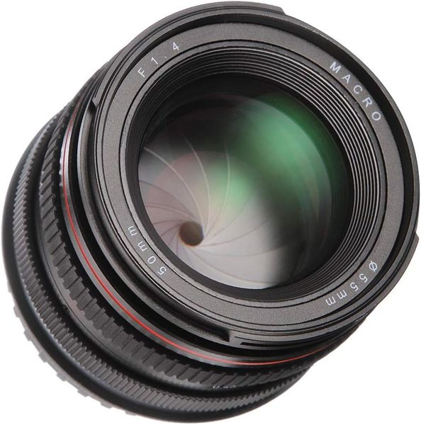 50mm F1.4 Big Aperture APS-C Manual Focus Mirrorless Camera Lens Fit for Sony Alpha ZV-E10 A7IV A6400 A7II A7SIII A7III A7C A6600 A6100 A7RIV A6000 A7RIII Nikon Canon