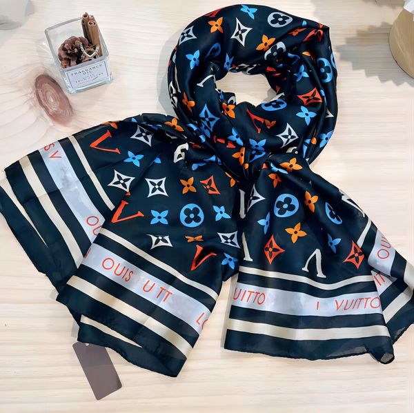 

silk designers stole 180*90cm L women letter ring schal men bufanda Scarves head Classic highquality new 2024 Scarf Valentine's Day gift go wo