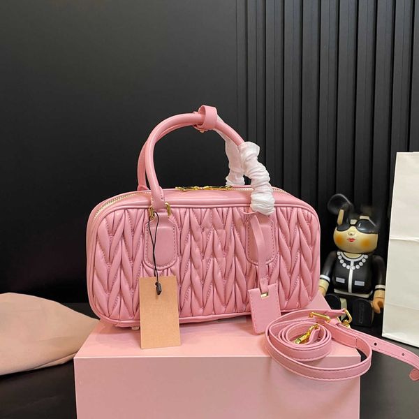 

Square Shoulder Bags Matelasse Bowling Womens Hobo Handbags Cross Bodys Cosmetic Bag Designer Clutch Tote Travel 240115, Grey