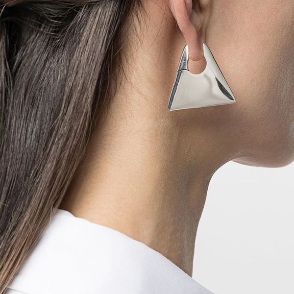 

Earrings Women Gold Plated Designer Hoop Glossy Light Fashion Letters Stud Personality Jewelry With Gift Box For Party
