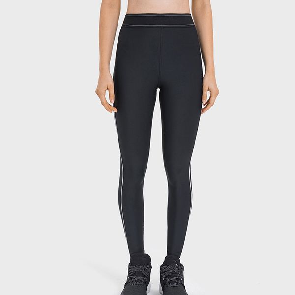 

Yoga Sports Pants Comprehensive Training High Waist Sports Gym Wear Leggings Elastic Fitness Lady Outdoor Trousers A-L-O-002, White