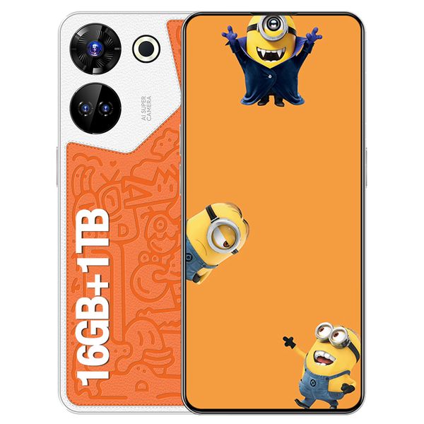 

Smartphone New Full Screen Dual Sim Mobile Phone 1T Andriod Smart 10 Core 8800mah HD 72MP Cellphone 4G Face Id Unlock OTG AI, Black