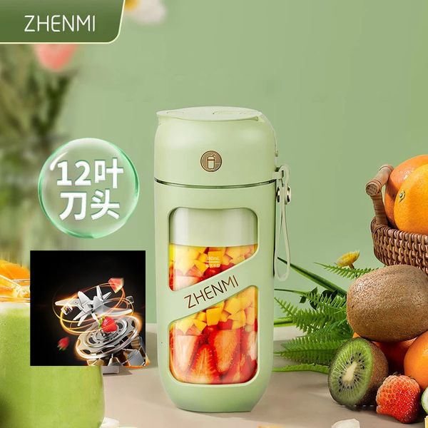 

ZHENMI Portable Vacuum Juicer Crushed Ice Mixer Electric Mini Blender Fruit Vegetables Quick Juicing Kitchen Food Processor 240116