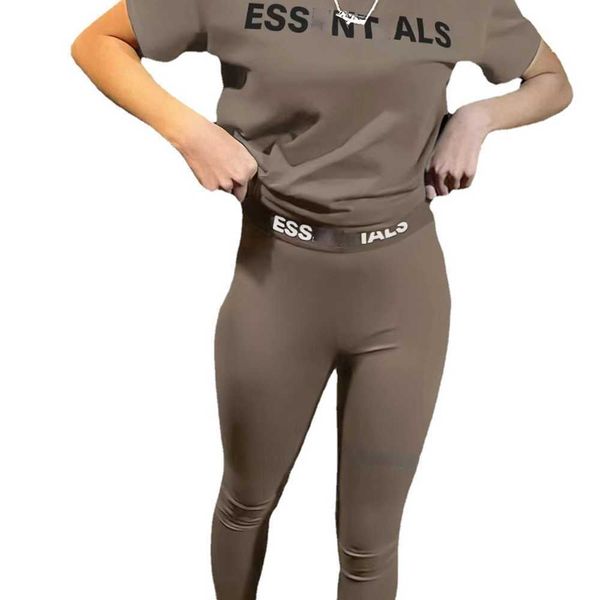 

Designer tracksuit women Pants Suit Womens Two Pieces Jogger Set New Letters Printed Short Sleeve Sexy Fashion Tights Suits yoga pant essentialsweatshirts tshirt