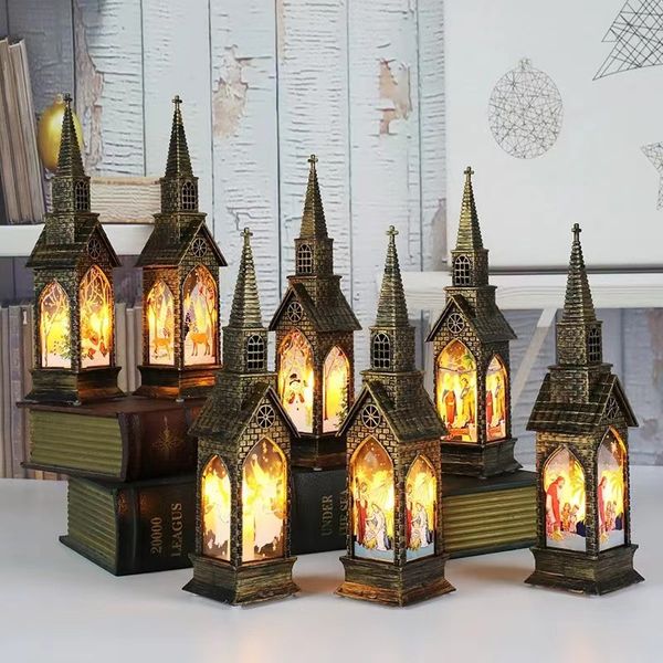 

new Christmas style church LED small square wind lights 216 pieces per box
