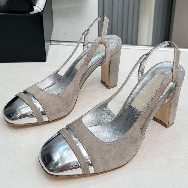 

New fashion sandals luxury designer shoes genuine leather letter pearl shoes outdoor anti slip dance shoes wedding banquet shoes women's sexy high heels shoes, 12