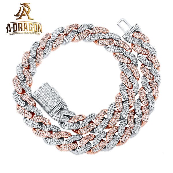 

Factory Custom Hip Hop Thick 18Mm 20Mm 22Mm VVS Moissanite Diamond Link Chain Men Sier Iced Out Cuban
