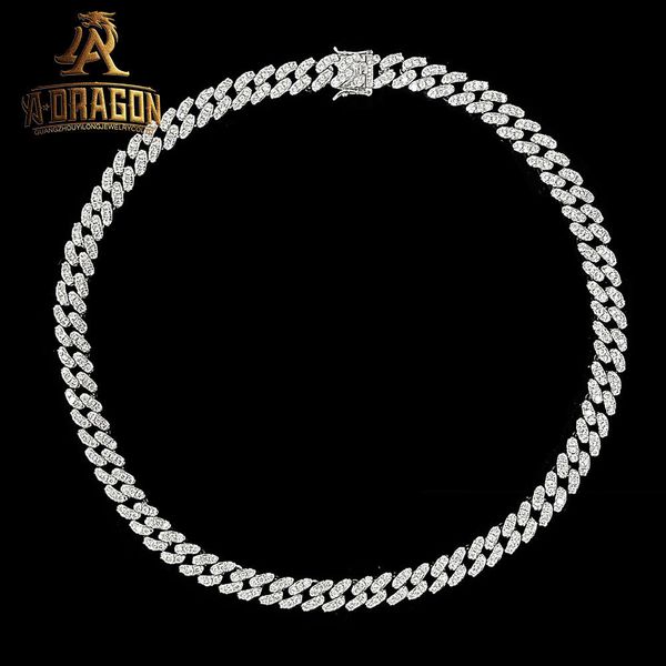 

12Mm 10K 14K Miami Chain Hip Hop Shinning Fine Gold Moissanite Cuban Link For Women Men