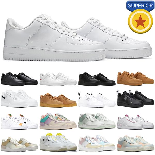

Designer af1 shoes men women 1 low Triple White Black Flax Wheat Utility Pale Ivory Spruce Aura Barely Green casual mens trainers platform sports sneakers, 11