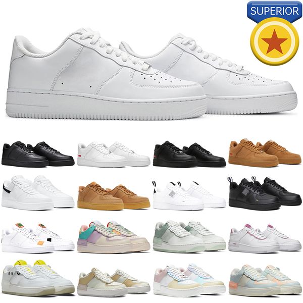

Designer af1 shoes men women 1 low Triple White Black Flax Wheat Utility Pale Ivory Spruce Aura mens trainers outdoor platform sports sneakers