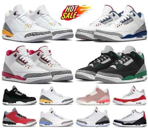 

Jumpman 3 Basketball Shoes 3s Mens Trainers Women Sneakers Palomino Wizards White Cement Reimagined Lucky Green Desert Elephant UNC Outdoor Sports Sneaker, 26