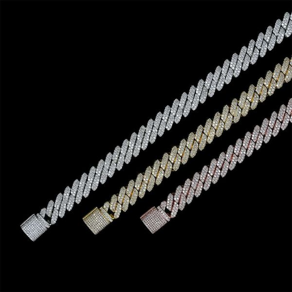 

Iced Out Miami 10K Real Gold Plated Diamond Cut Necklace For Men Cuban Link Chain