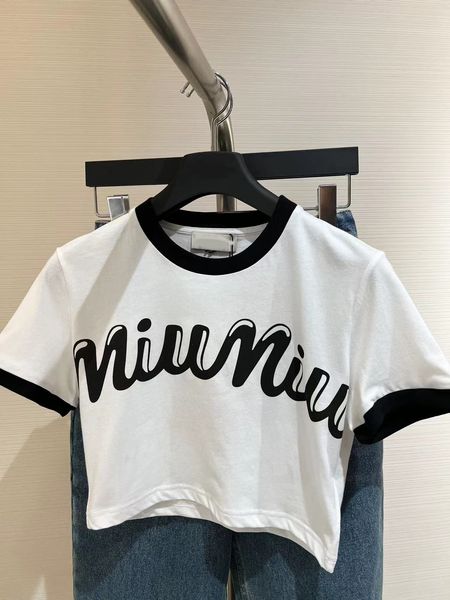 

2024 Summer Women Designers Letter Pattern T Shirts Fashion Sleeveless Loose Tshirts Cotton Casual Tees Tops T-shirts, White