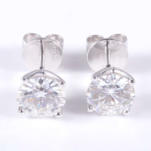 

Provence Jewelry 2Ct White D Color VVS Moissanite Stone 14K Rose Gold Earrings For Women Gift Party Wear