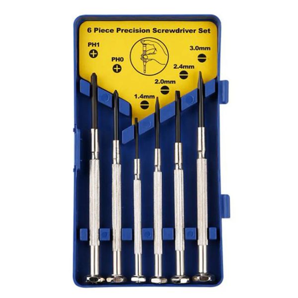 6 Piece Precision Screwdriver Set for Watch and Clock Watchmaker Hand Tool Screw Driver Kit Repair Tools ZZ