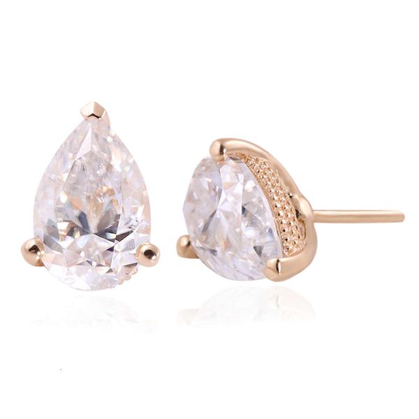 

Women Classic 10K Yellow Gold D Vvs1 Pear Cut 1Ct GRA Gertificate Jewelry Women Moissanite Stud Earrings
