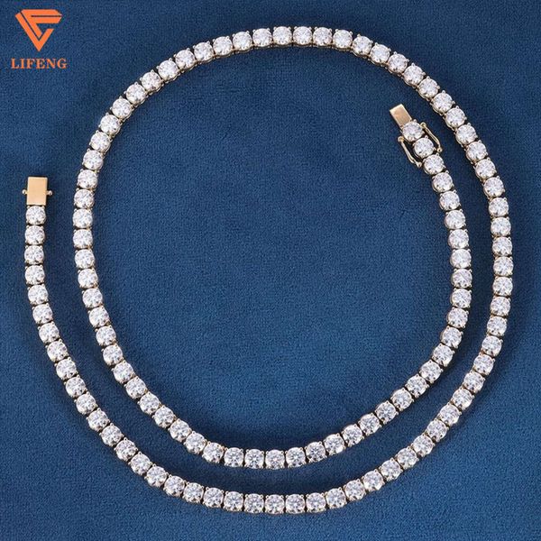 

Excellent Jewelry 3Mm 4Mm 5Mm Hip Hop Sterling Sier Wholesale Custom Tennis Chain Necklace