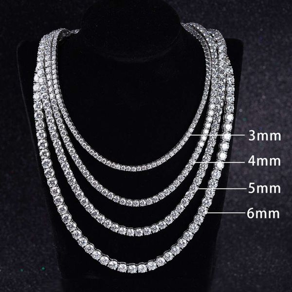 

Starsgem Custom Sterling Sier Vvs Diamond Men Women Tennis Moissanite Necklace