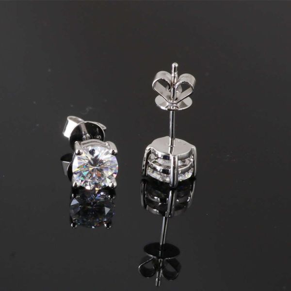 

Provence Gems White Gold 1Ct 5Mm Each Ear CVD Diamond Stud Earrings For Wedding