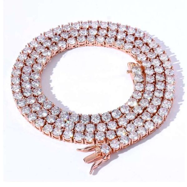 

Factory Lowest Price Hip Hop Sterling Sier VVS Necklace Jewelry Fashion Moissanite Tennis Chain