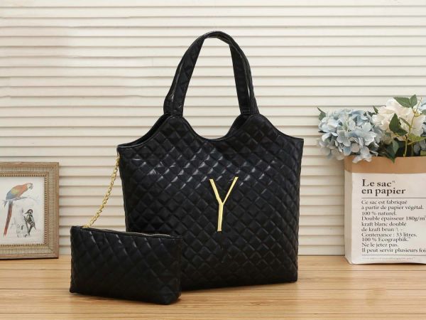 

womens designer bags handbag composite bag French luxury PU messenger bag big size crossbodybags for women the tote purses, Black