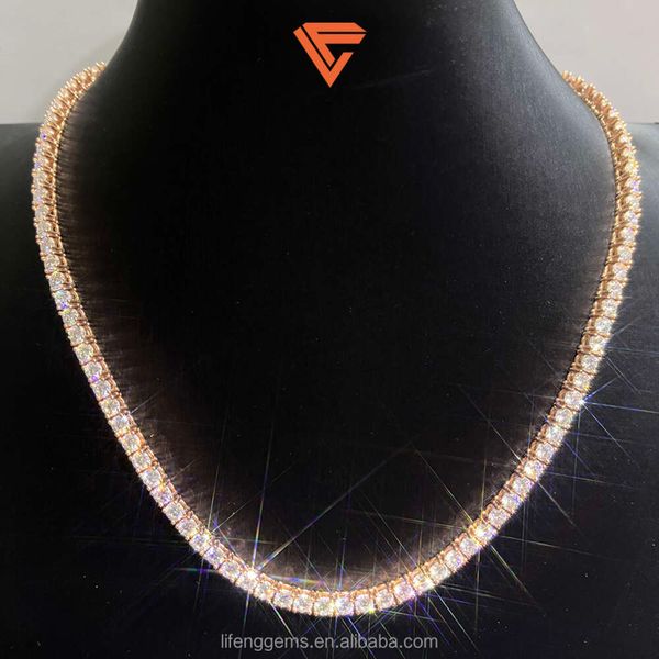 

The Best Selling Men Women 3Mm Iced Out Moissanite Tennis Stainless Steel Gold Plated Fashion Jewelry Body Chain