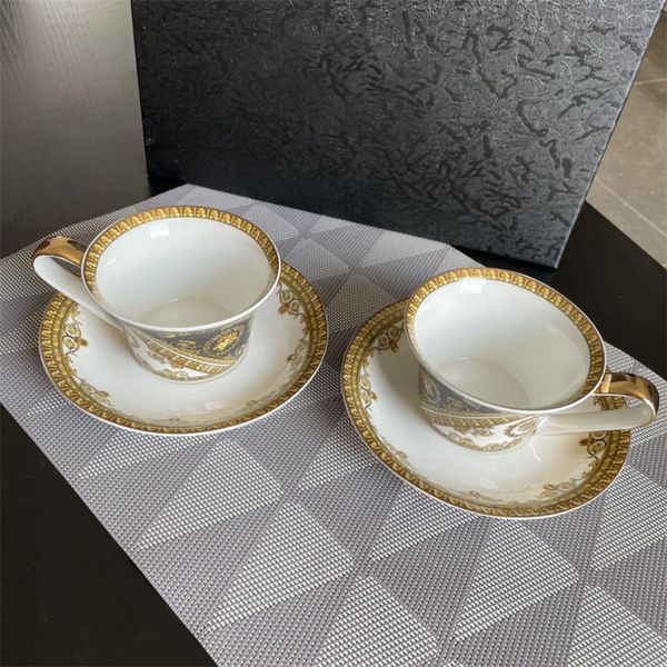 

(Gift Box) Coffeware Sets Made in China VE Coffeeware Sets Ceramics 4 Styles Luxury Medusa Series High Quality Coffee Cup