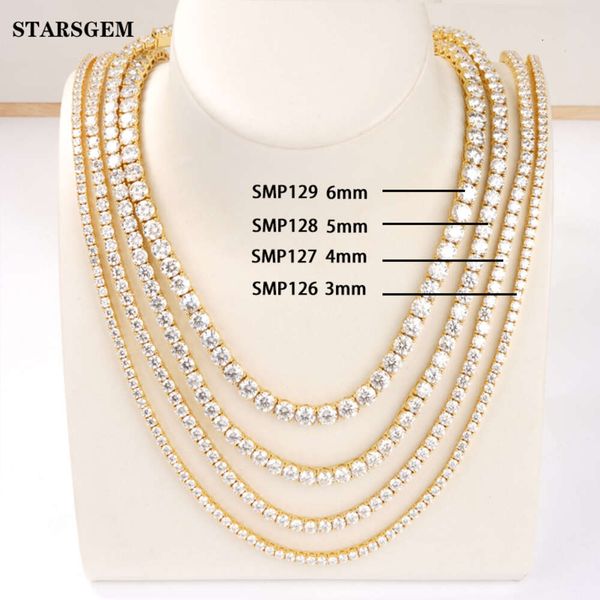 

Wholesale Price Starsgem DEF Round Brilliant Cut Moissanite Diamond Full Setting 14K/ Tennis Necklace