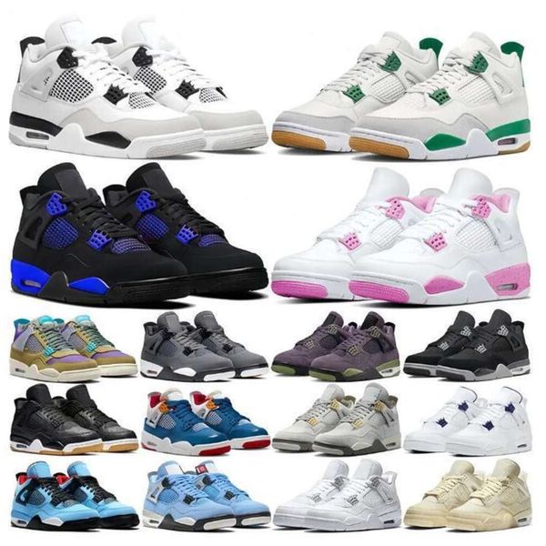 

Jumpman 4 Basketball Shoes Military Black Cat Seafoam Frozen Moments Olive Cool Grey White Thunder Red Blue Thunder Midnight Navy Peach Pink Sports Sneakers, #11