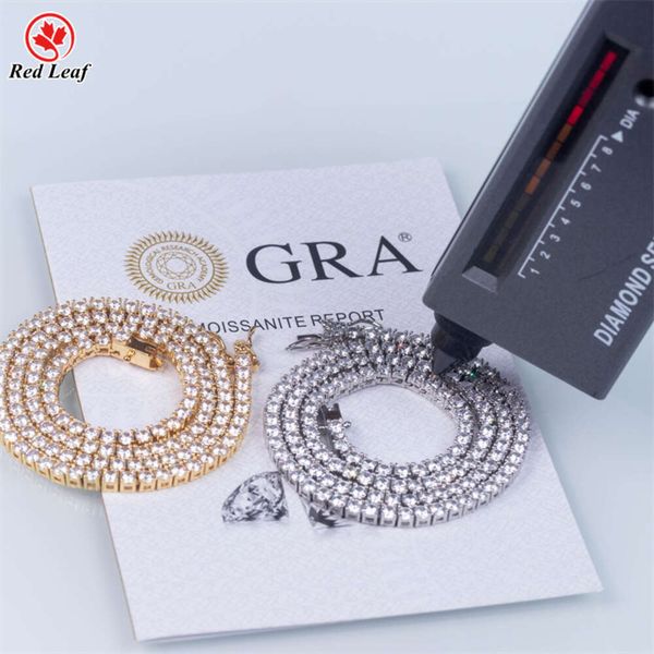 

Redleaf Jewelry 4Mm Tennis Chain Necklace Loose Wholesale Moissanite Hiphop Jewlery High-End New Arrive Hot