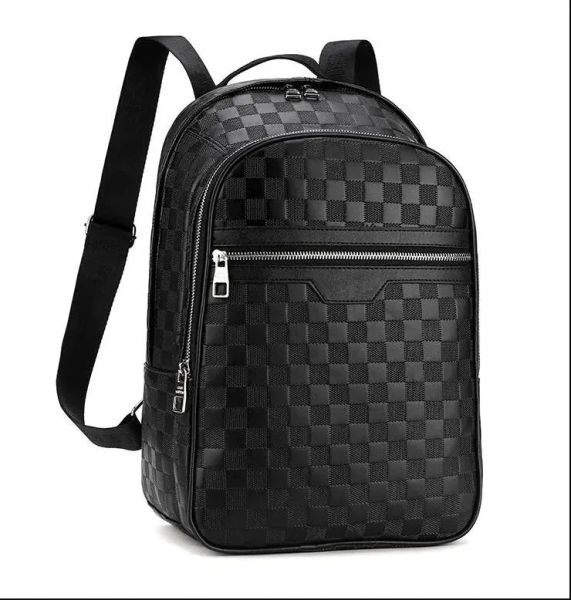 

Large Capacity Backpack Luggage Bag Mens Womens Duffle Travel School Bags Backpacks Handbag Purse Vintage Men Tote Designer Handbag Louiseit, Black embossed plaid