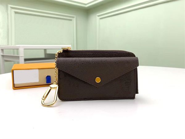 

Classic Fashion Designer Credit card Holder Original Single Coin Purse Women's wallet Business Pocket Luxury letter purse, Chocolate