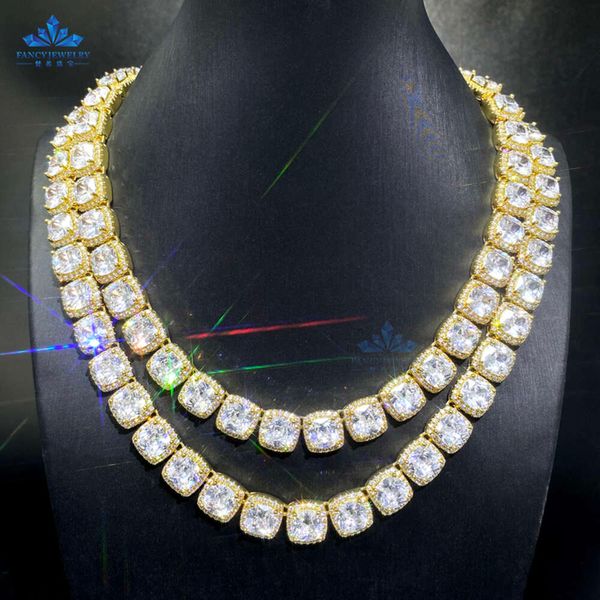 

Jewelry Square Rock Candy Chain Hip Hop Men's Wholesale Fashion Tennis Necklace