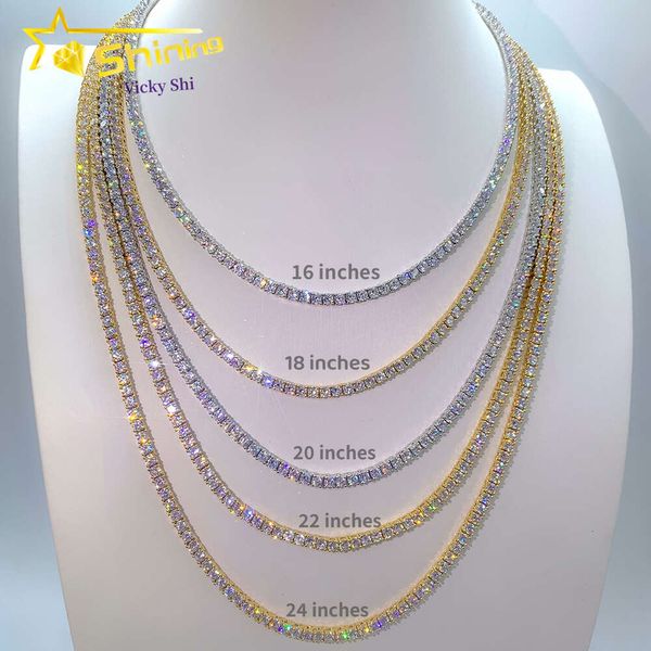 

Cheapest Price Hip Hop Jewelry High Quality Iced Out 3Mm Brass Zircon Tennis Chain Bracelet & Necklace