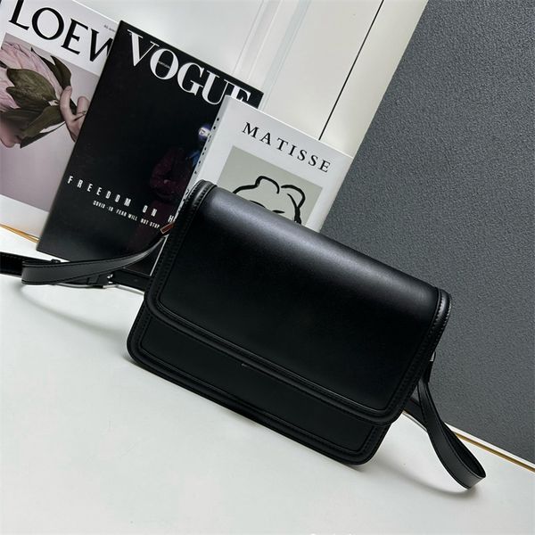 

Designer Bags Fashion Handbags Shoulder s women Genuine Leather bag Flip cover diagonal Messenger Crossbody solferino box Handbag Purse YB91, 20cm black white-gold