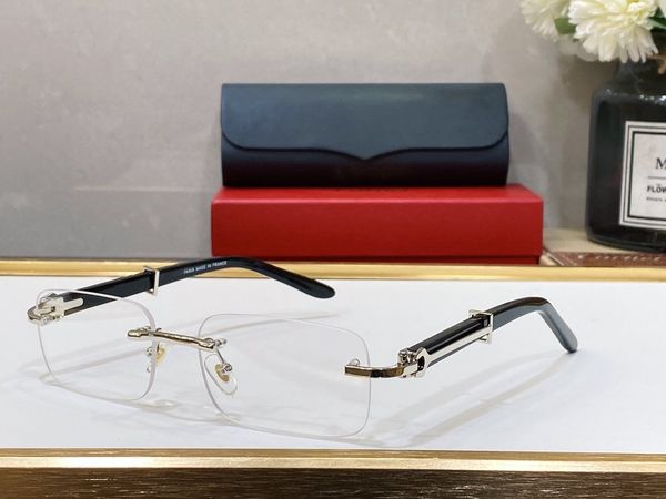 

Carti Glasses Designer Sunglasses for Men Women Black Wooden Frame C Decor Series Alloy Vintage Glasses Anti-UV Driving Fashion Eyewear gafas para el sol de mujer