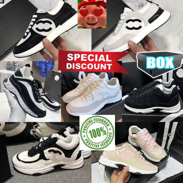 

designer shoes Shoes Reflective Sneakers Vintage Suede Leather Trainers cc shoes channel shoe mens men womens trainers sports running shoes with box 35-42, #29