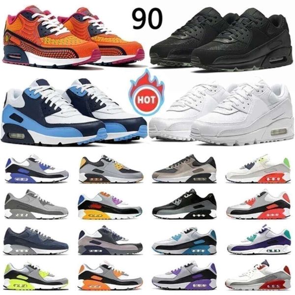 

Max 90 Og 90 90s Running Shoes Mens Womans Day of the Dead Grey White Mesh Triple White Unc Batman Oregon Green Glow Light Bordeaux Women Sport Trainers, 53