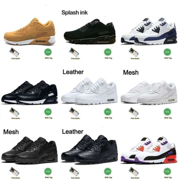 

Designer 90 Running Sports Shoes Triple White Black Red 90s Wolf Grey Polka Dot Total Orange Laser Blue Runner Hyper Grape Royal Women Trainer, 10