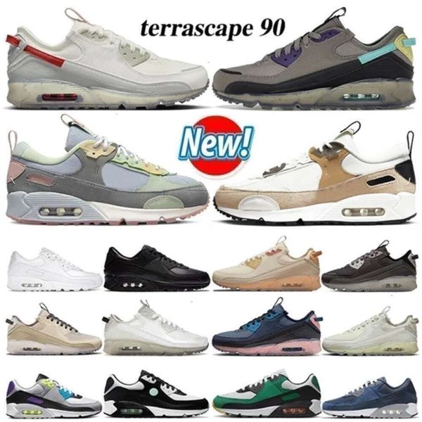 

with Shoes Box with Nice Fashion Terrascape 90 90s Futura Running Shoes Mens Women Summit Barely Rose White Pure Wolf Grey Pomegranate Trainers Sports Sneaker 6.17, 25