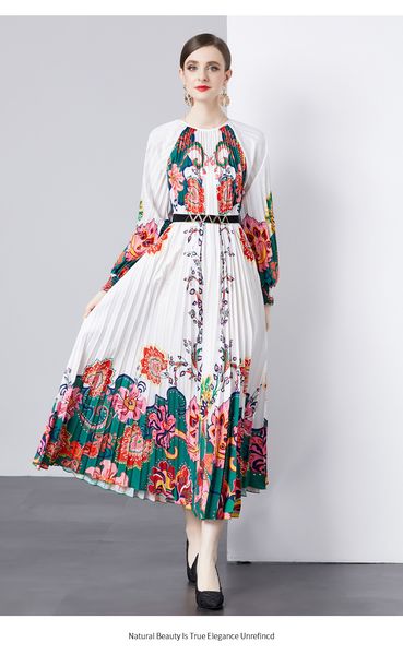 

bust 90-130cm women ladies loose flowers dress evening party big size oversize fat lady dresses wear 17085, White