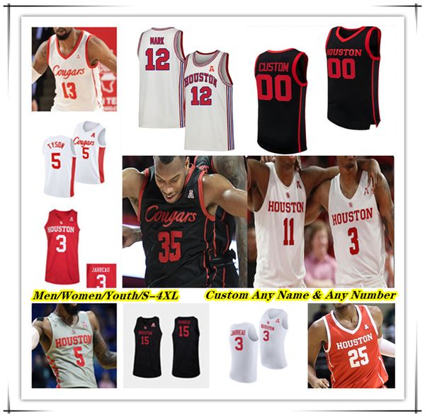 

Houston Cougars UH College Basketball Jersey L.J. Cryer Emanuel Sharp Jamal Shead J'Wan Roberts Damian Dunn Ja'Vier Francis Terrance Arceneaux Marcus Sasser Grimes, Men grey
