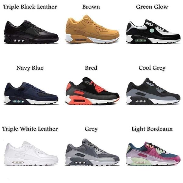 

Outdoor Shoes Max 90 90s Classic 90 Women Running Shoes Og Designer Bred Am Total Be True Camo Green Grape Infrared London Trainers, 36-45 white gum