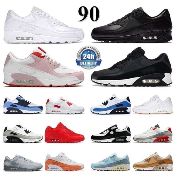 

90 90s Designer Mens Running Shoes Triple Black White Unc Rose Pink Valentines Day Lahar Escape Smoke Grey Pale Ivory Camowabb Women Trainers Sports 36-45, Color#52